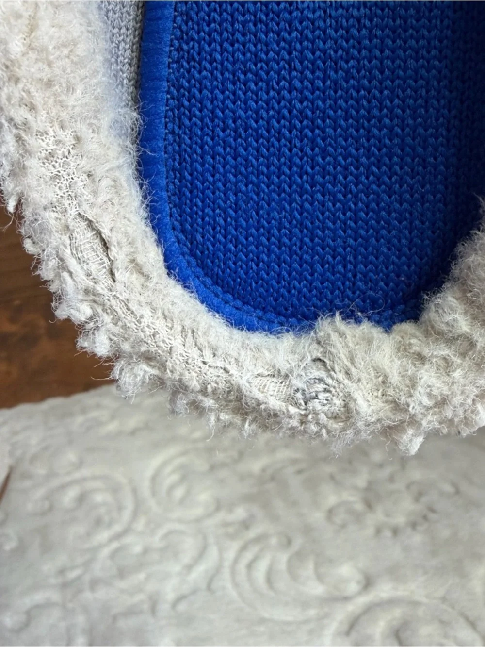Rothy's The Scuff Slipper Sz 6 Glacier Grey Wool Blend with Sherpa Lining READ - Picture 4 of 15